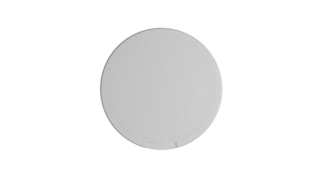 Plain white nicotine pouch can seen from above