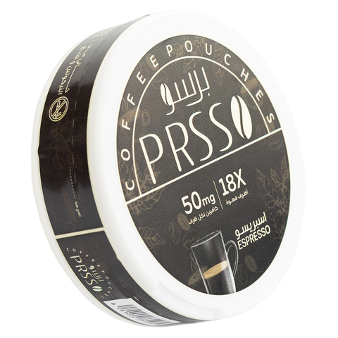 PRSSO coffee pouch packaging on a white background
